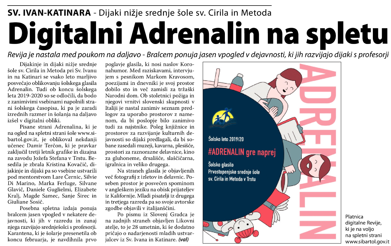 Digitalni Adrenalin na spletu Primorski Dnevnik